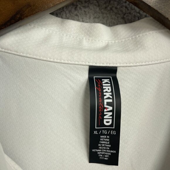Kirkland Signature Men's XL White Polo Active Short Sleeve Shirt - Picture 4 of 7